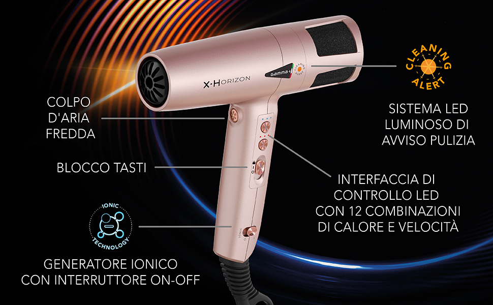 gamma+ phon asciugacapelli x-horizon