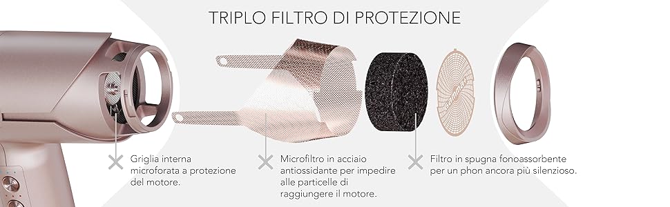Xcell asciugacapelli phon gamma più