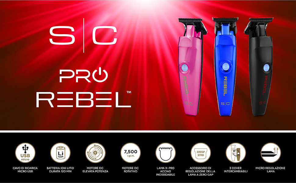 trimmer clipper gamma+ capelli rifintitore tosatrice