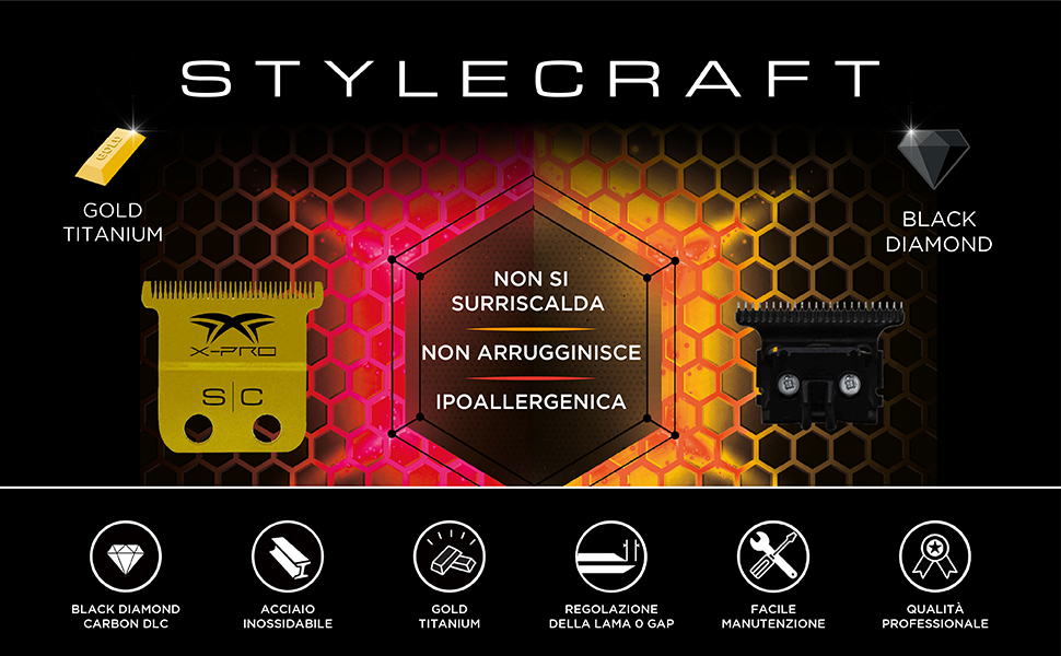 lame stylecraft gamma+ clipper accessori ricambio