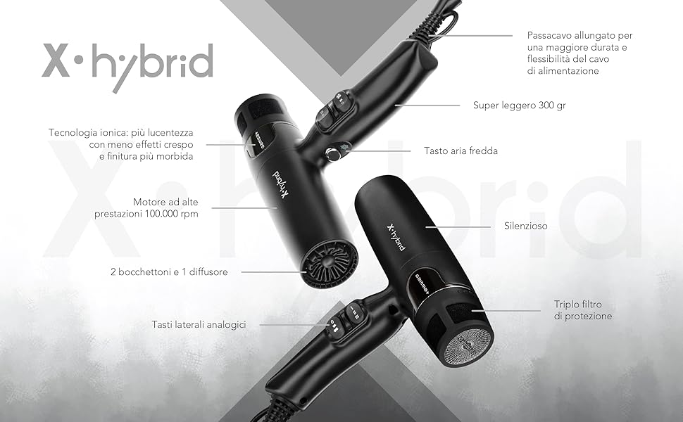 x-HYBRID ASCIUGACAPELLI GAMMA+