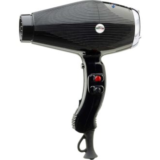 Gamma+ Aria Dual Ionic Nero Asciugacapelli con generatore Ionico con interruttore on-off